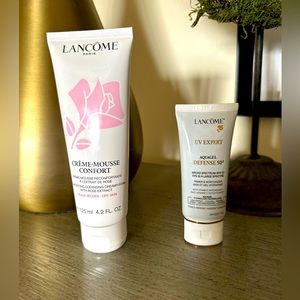 Lancôme- AQUAGEL DEFENSE MOISTURIZER W/ SPF 50 & CRÈME MOUSSE CONFORT CLEANSER